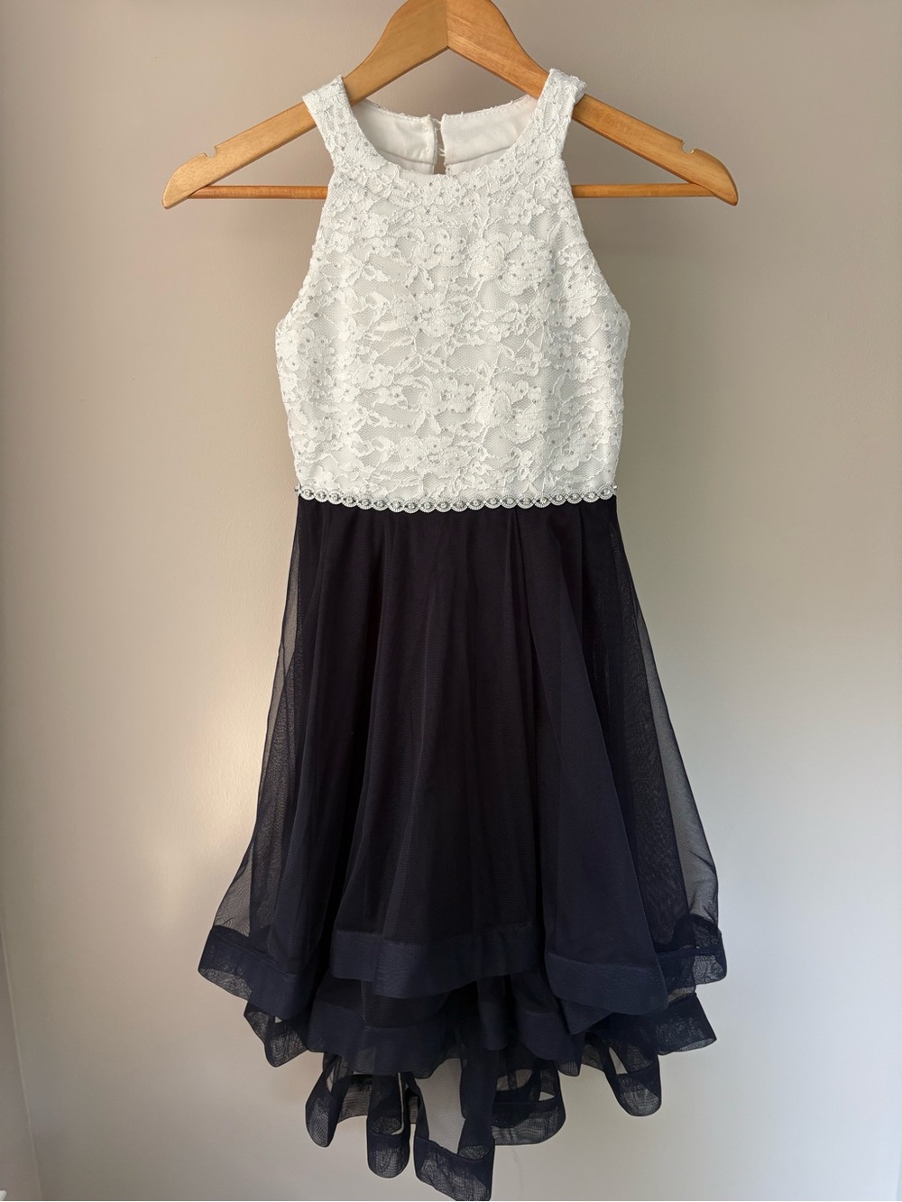 SPEECHLESS Girls Lace Bodice & Tulle High-Low Bottom Party Dress Size 8